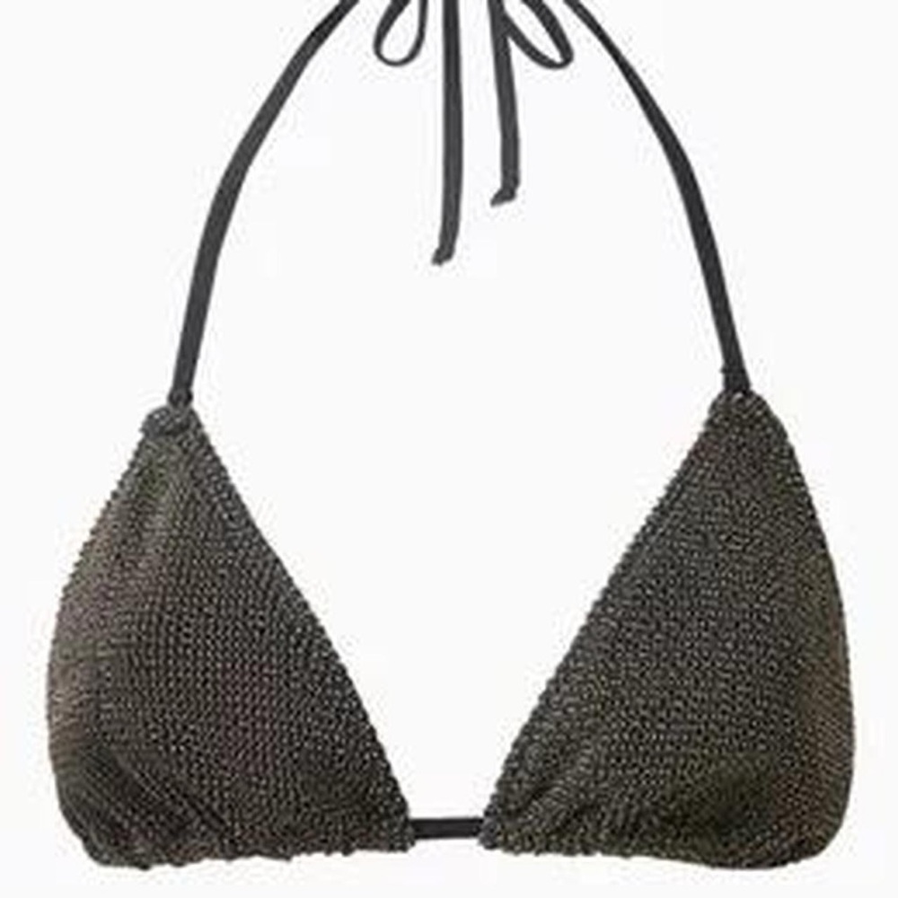 NWT GOOD AMERICAN - Tie Bikini Top Sz 1/2